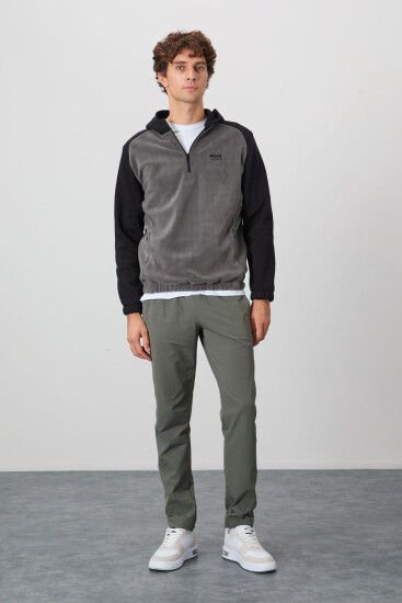 Ruby Koyu Gri Standart Kalıp Polar Erkek Sweatshirt - 88300 - Air Jones (1)