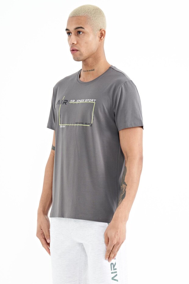 Otis Koyu Gri Standart Kalıp Erkek T-Shirt - 88228