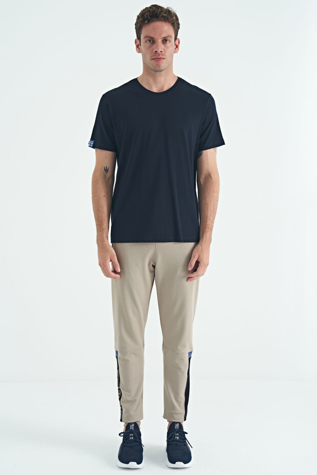 Lacivert Erkek Basic Kısa Kol Standart Kalıp O Yaka T-shirt - 87911
