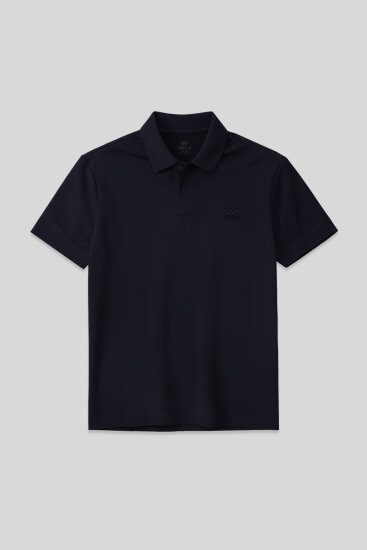 Lacivert Standart Kalıp Basic Polo Yaka Erkek T-Shirt - 87748 