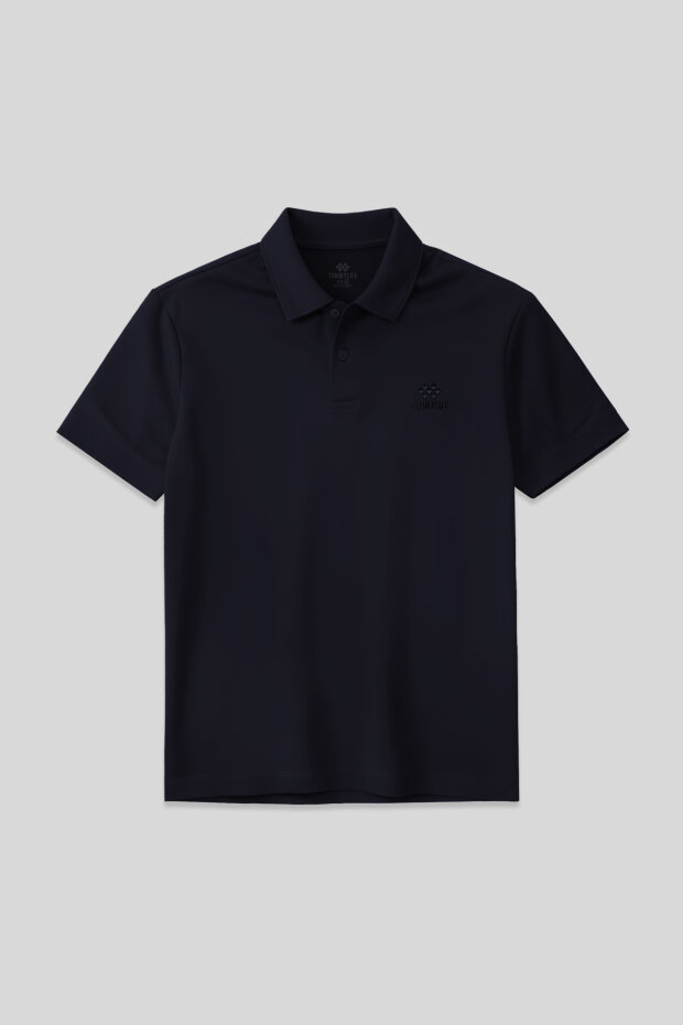 Lacivert Standart Kalıp Basic Polo Yaka Erkek T-Shirt - 87748 - 1