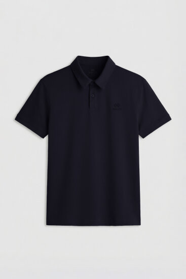 Lacivert Standart Kalıp Basic Polo Yaka Erkek T-Shirt - 87748 
