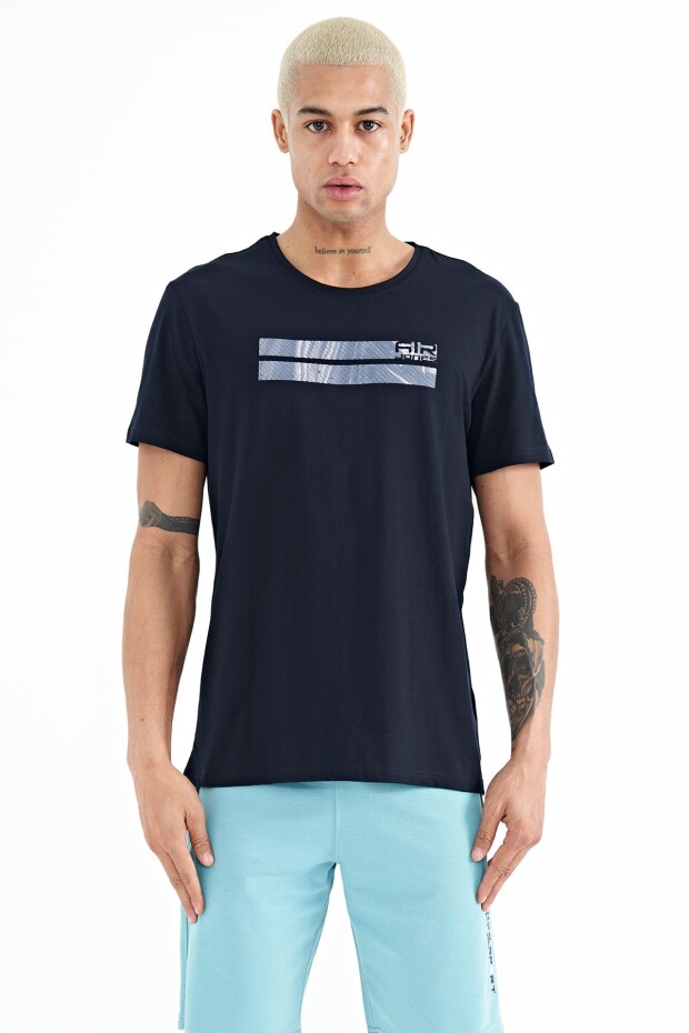 Peter Lacivert O Yaka Erkek T-Shirt - 88204
