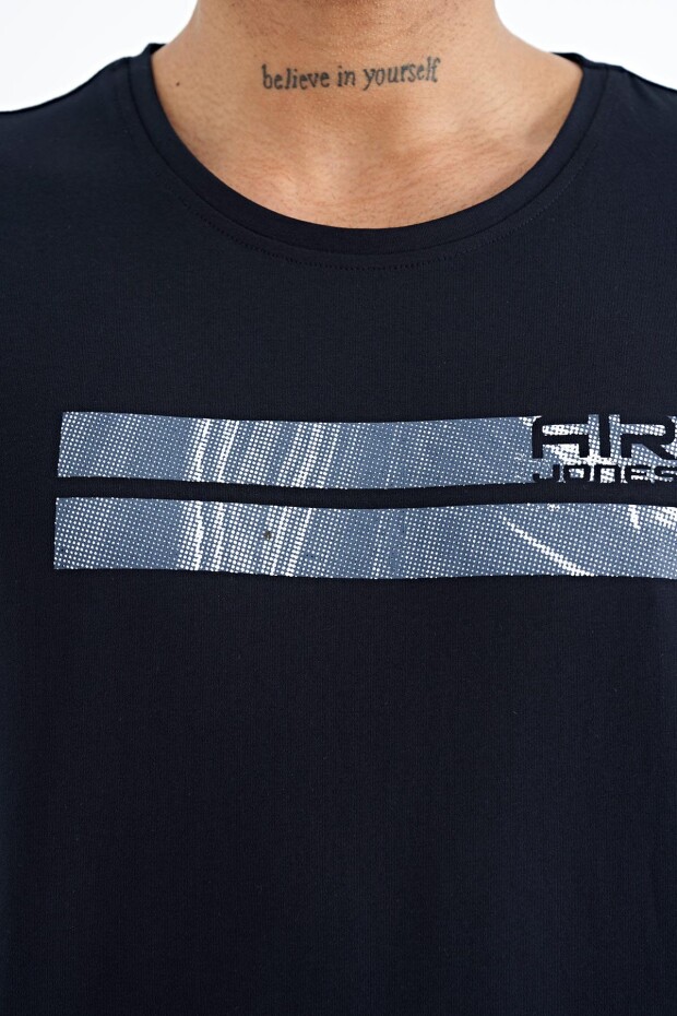 Peter Lacivert O Yaka Erkek T-Shirt - 88204