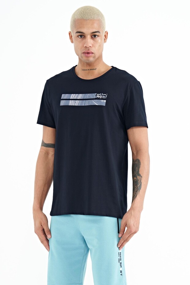 Peter Lacivert O Yaka Erkek T-Shirt - 88204
