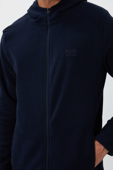 Connell Lacivert Rahat Kalıp Polar Erkek Sweatshirt - 88313 - Air Jones (1)