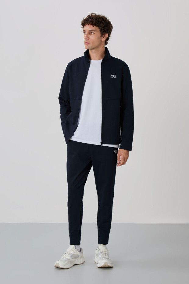 Carlos Lacivert Standart Kalıp Erkek Eşofman Takım - 85209 - 1