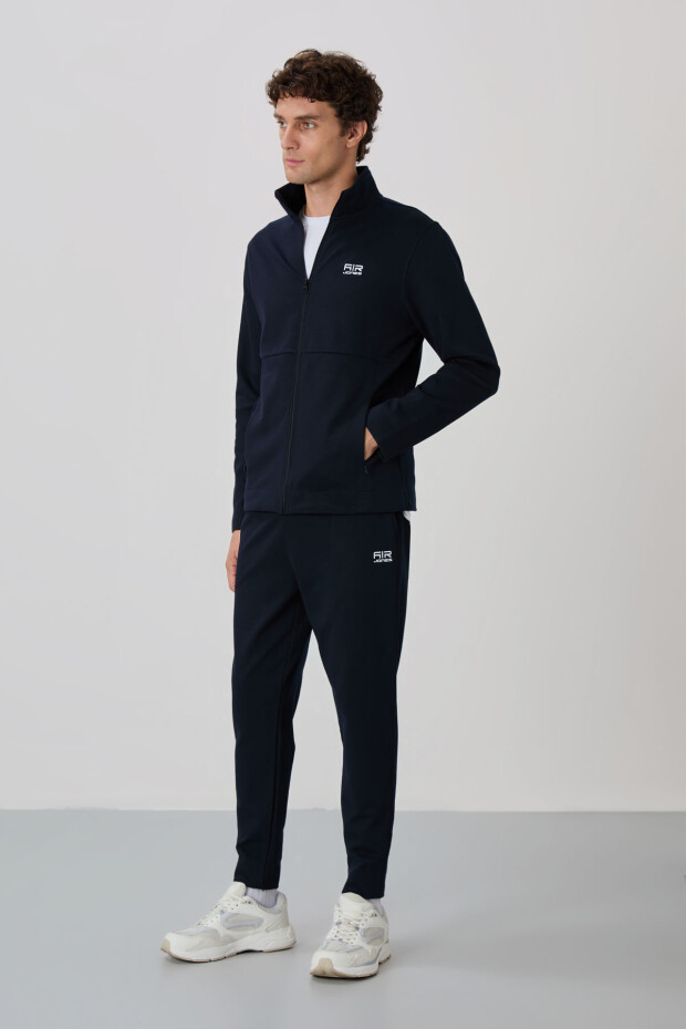 Carlos Lacivert Standart Kalıp Erkek Eşofman Takım - 85209 - 4