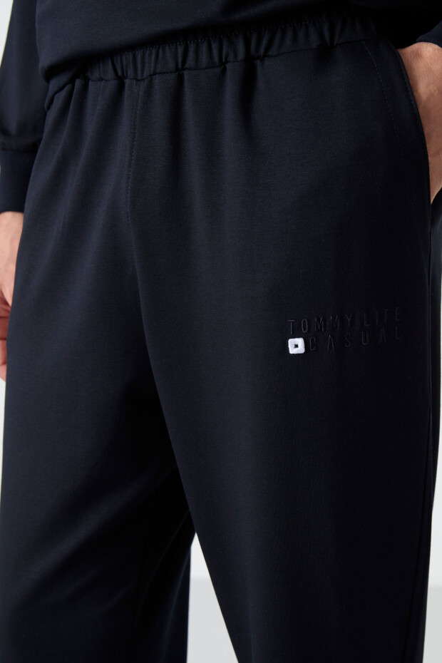 Lacivert Casual O Yaka Jogger Erkek Oversize Eşofman Takımı - 85120 - 6