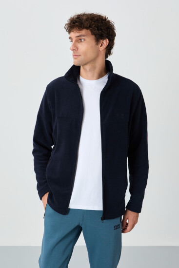 Hardy Lacivert Standart Kalıp Polar Erkek Sweatshirt - 88299 