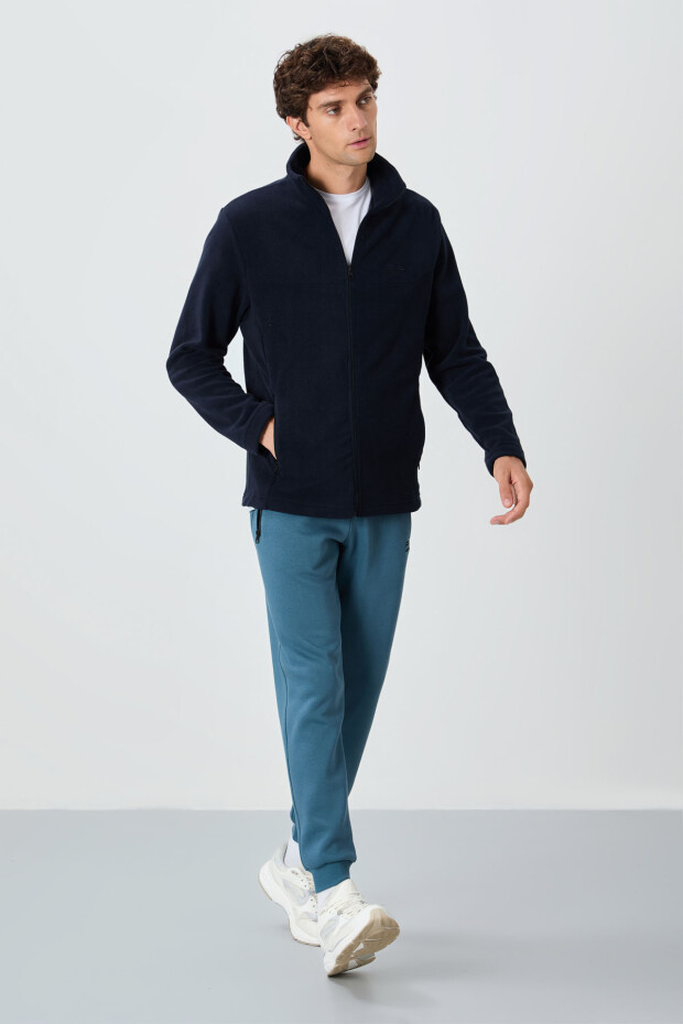 Hardy Lacivert Standart Kalıp Polar Erkek Sweatshirt - 88299