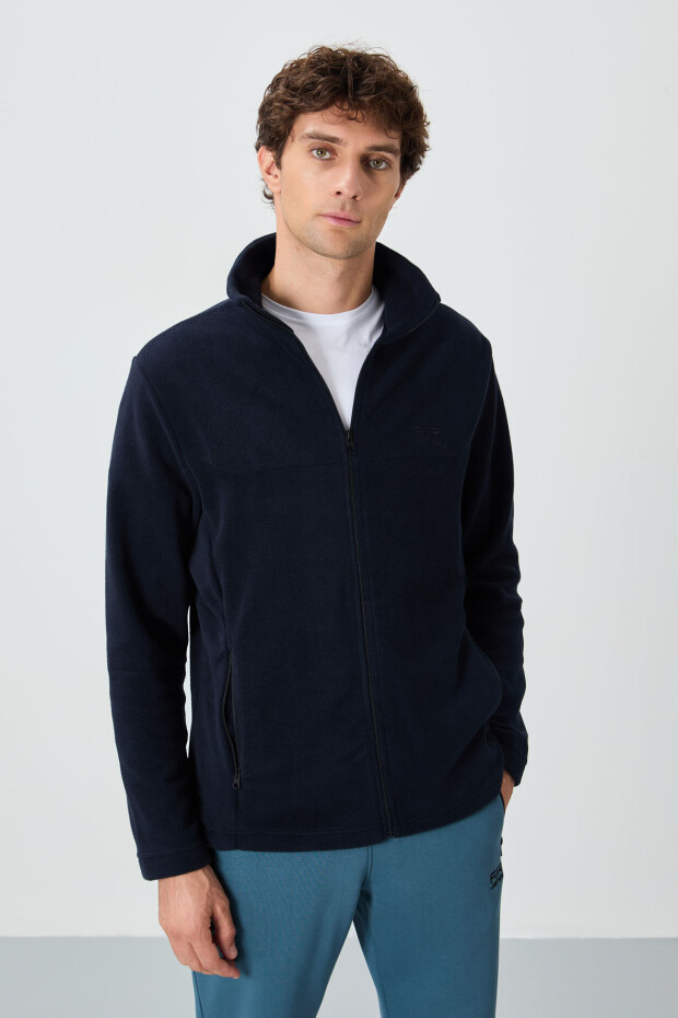 Hardy Lacivert Standart Kalıp Polar Erkek Sweatshirt - 88299