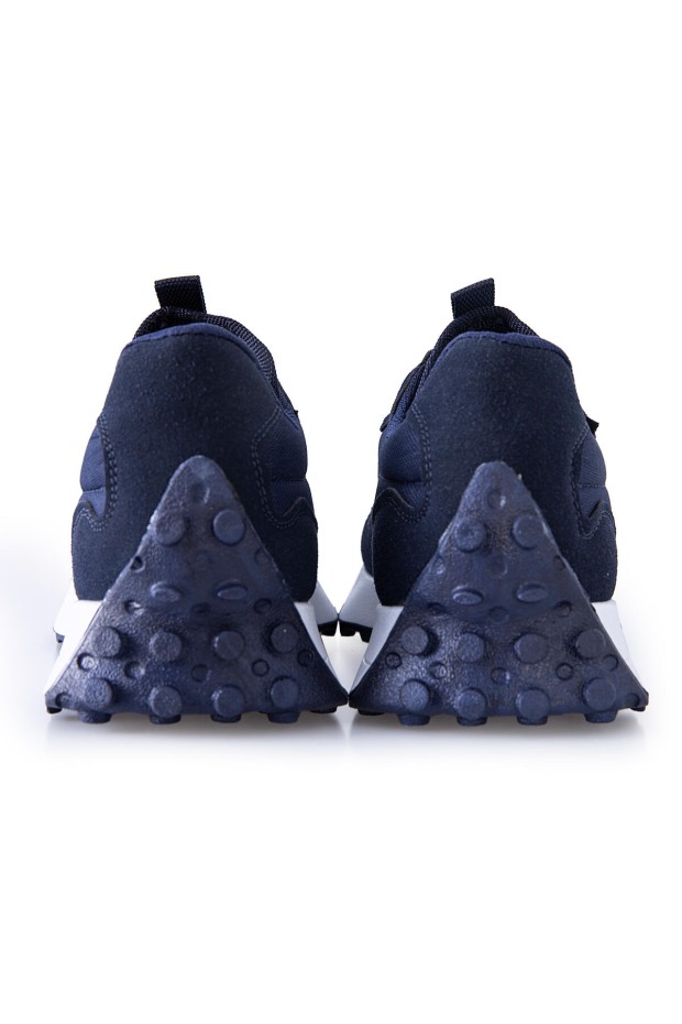 Lacivert Mantar Topuk Detaylı Bağcıklı Erkek Spor Ayakkabı - 89095
