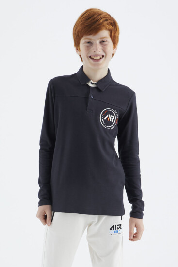 Lacivert Polo Yaka Erkek Çocuk T-Shirt - 11172 