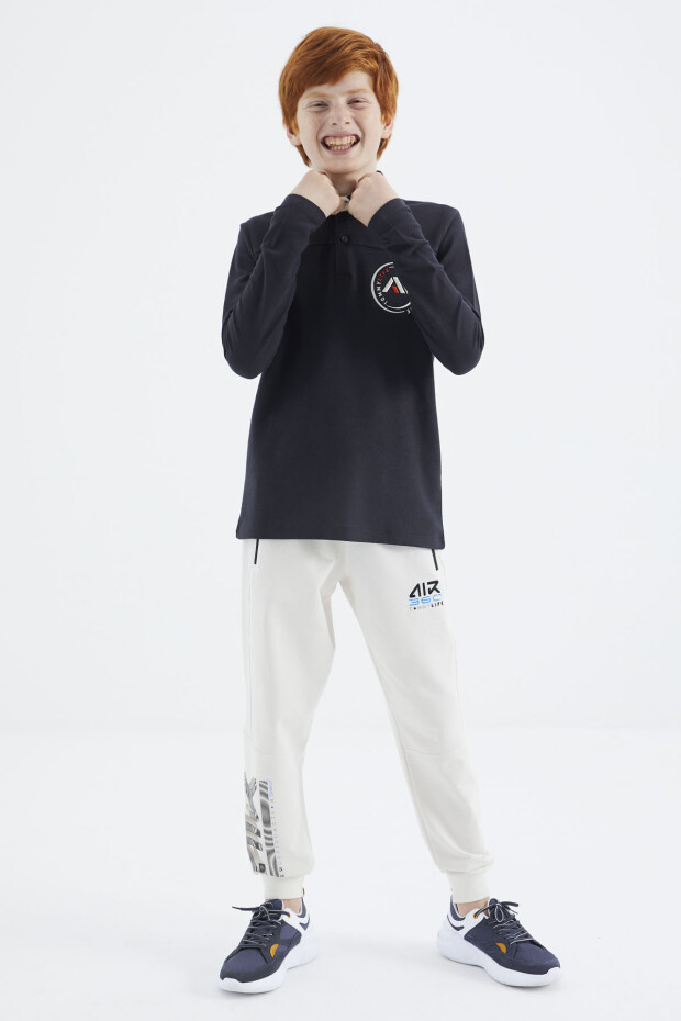 Lacivert Polo Yaka Erkek Çocuk T-Shirt - 11172 - 2