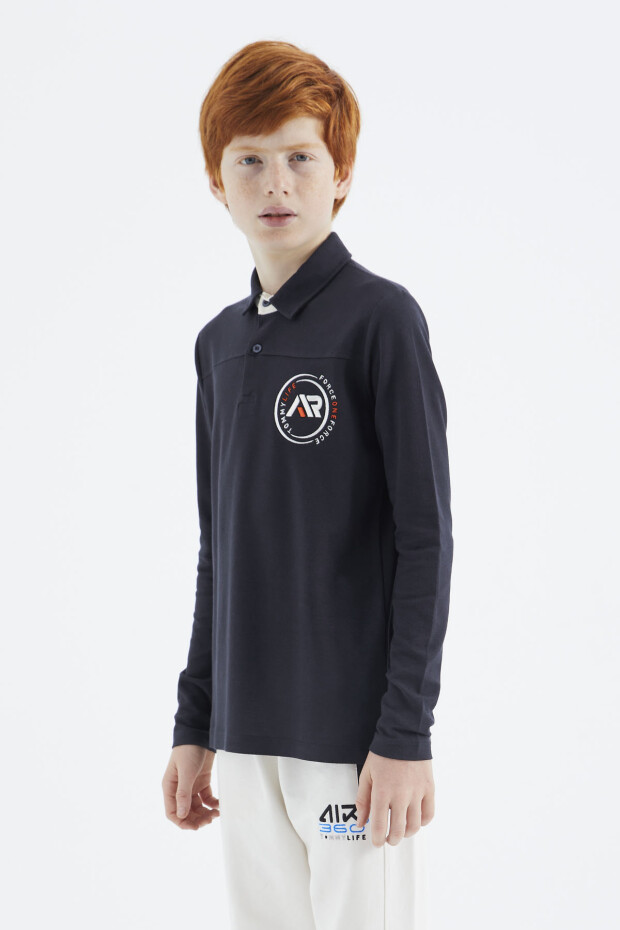 Lacivert Polo Yaka Erkek Çocuk T-Shirt - 11172 - 6