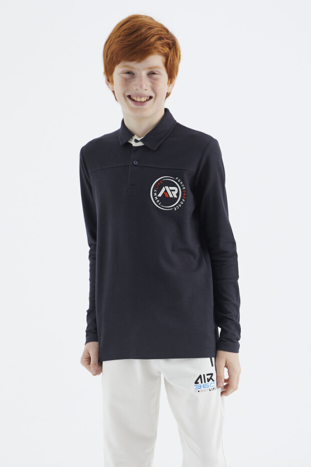 Lacivert Polo Yaka Erkek Çocuk T-Shirt - 11172 - 9