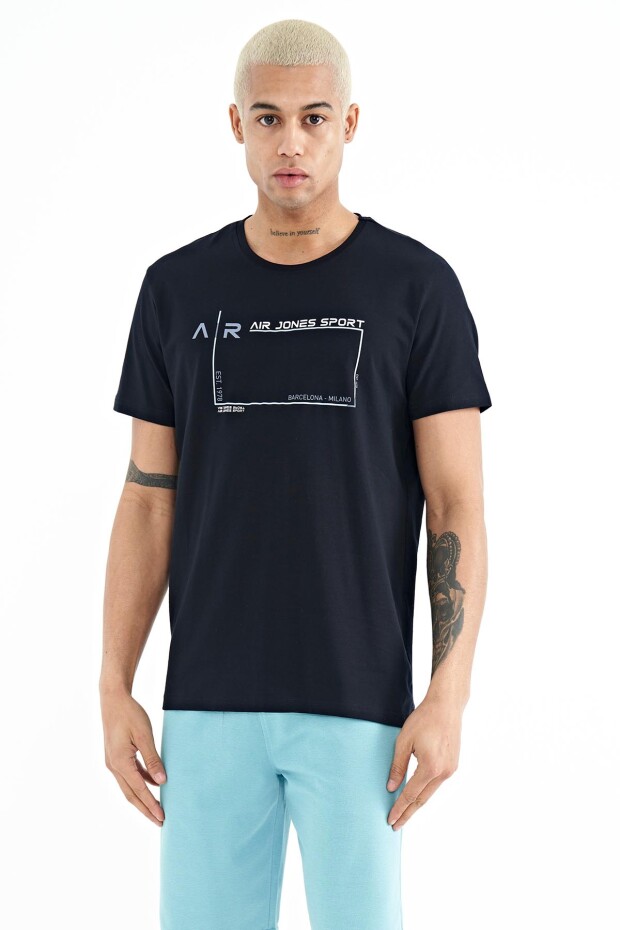 Otis Lacivert Standart Kalıp Erkek T-Shirt - 88228