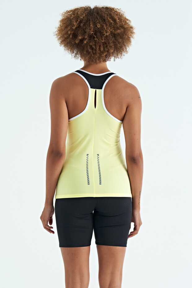 Limon Sırt Detaylı Baskılı Standart Kalıp Kadın Atlet - 97269 - 10