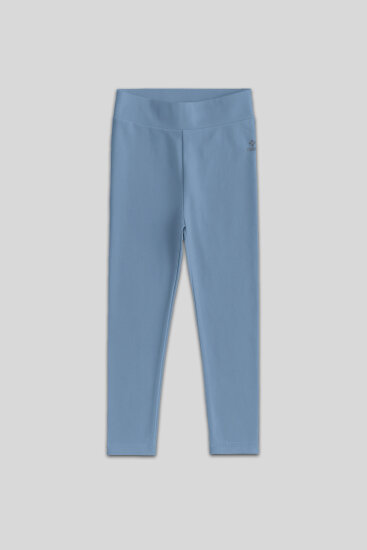 Mint Yeşili Yüksek Bel Dar Paça Kız Çocuk Tayt - 75047 