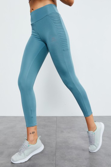 Mint Yeşili Yüksek Bel Toparlayıcı Slim Fit Dar Paça Kadın Tayt - 94568 - TOMMYLIFE (1)