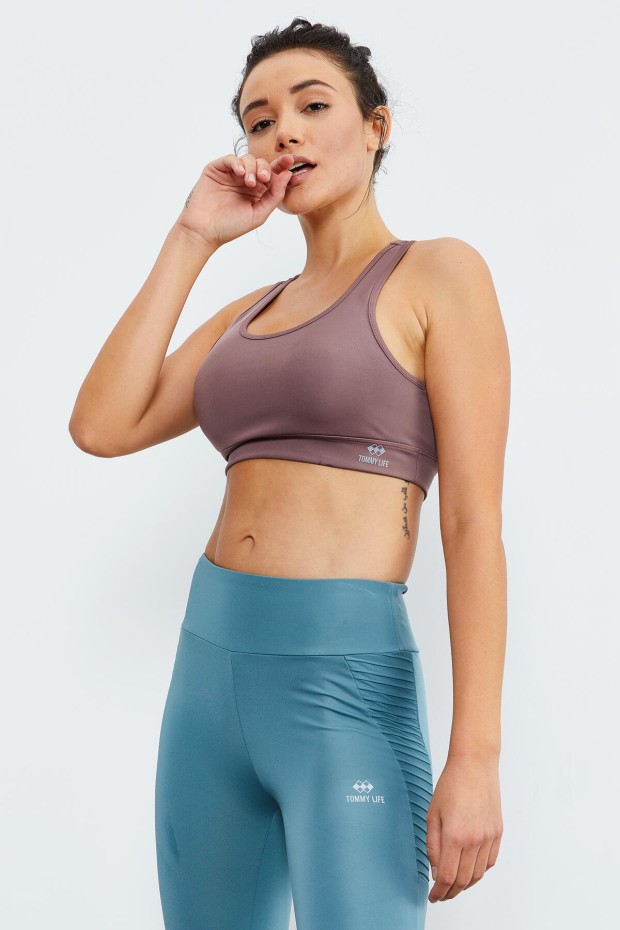 Mint Yeşili Yüksek Bel Toparlayıcı Slim Fit Dar Paça Kadın Tayt - 94568 - 5