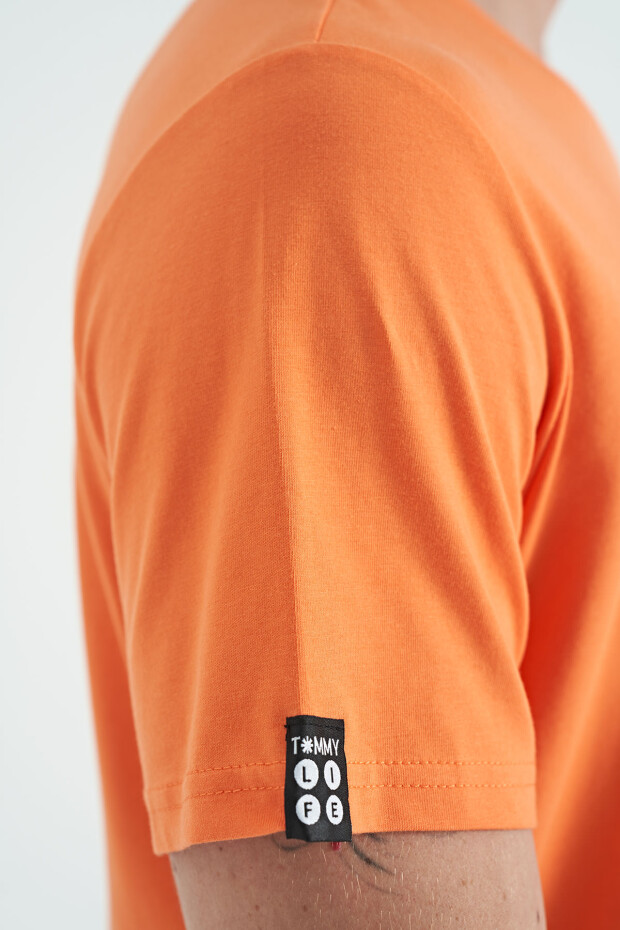 Oranj Erkek Basic Kısa Kol Standart Kalıp O Yaka T-shirt - 87911