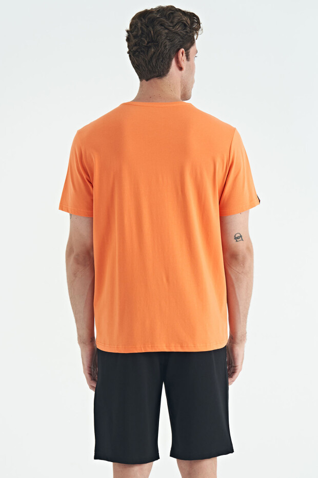 Oranj Erkek Basic Kısa Kol Standart Kalıp O Yaka T-shirt - 87911