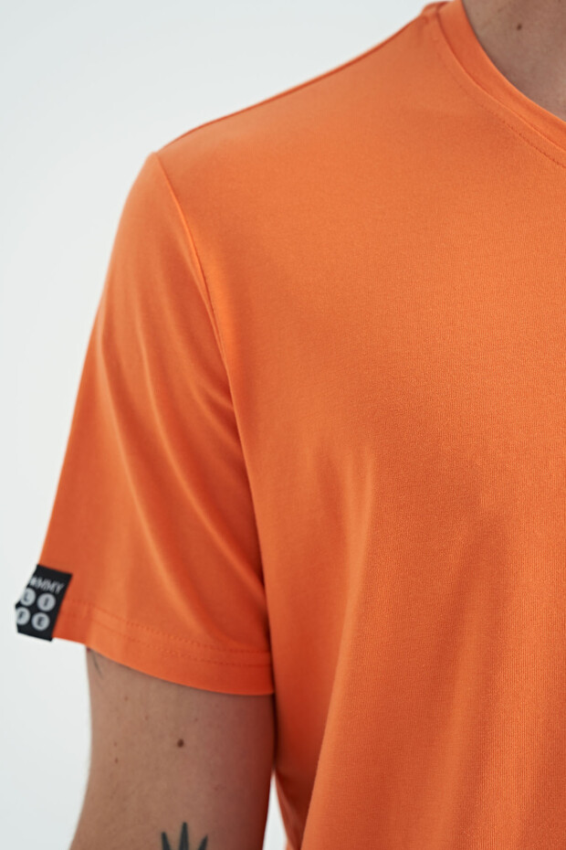 Oranj Erkek Basic Kısa Kol Standart Kalıp O Yaka T-shirt - 87911