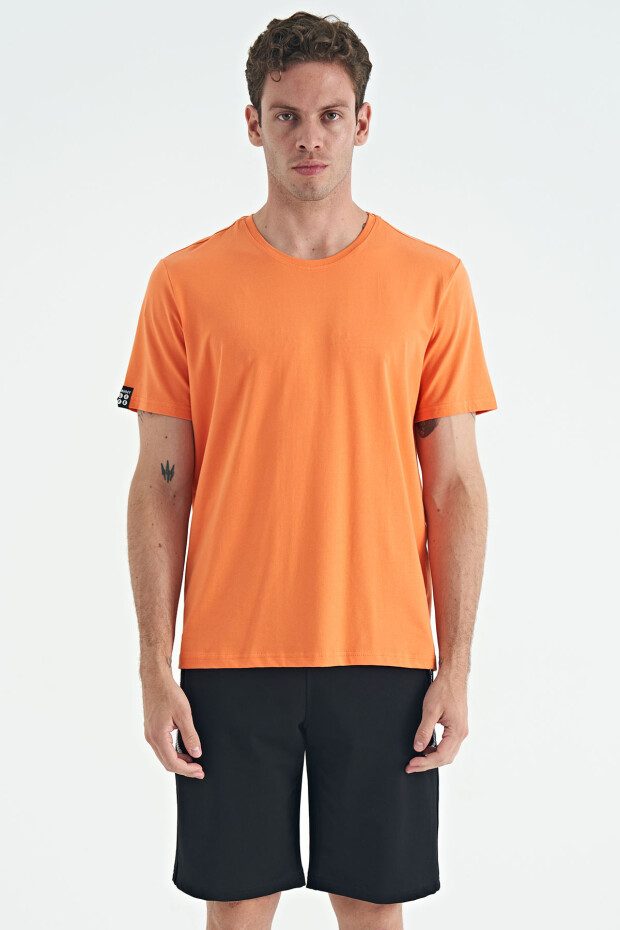 Oranj Erkek Basic Kısa Kol Standart Kalıp O Yaka T-shirt - 87911