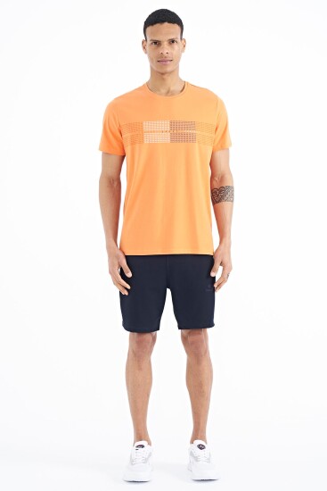 Oranj Minimal Yazı Baskılı Standart Kalıp Erkek T-shirt - 88182 - Thumbnail