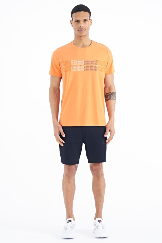 Oranj Minimal Yazı Baskılı Standart Kalıp Erkek T-shirt - 88182
