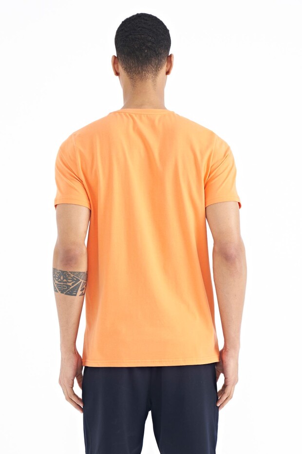 Oranj Minimal Yazı Baskılı Standart Kalıp Erkek T-shirt - 88182