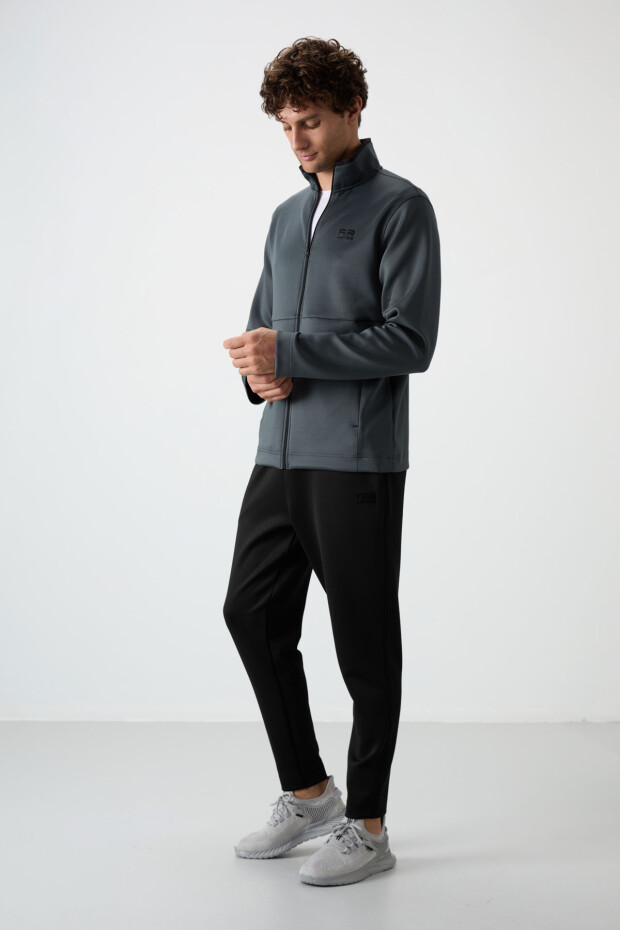 Bran Orman Yeşil - Siyah Scuba Kumaş Erkek Eşofman Takım - 85199 - 2