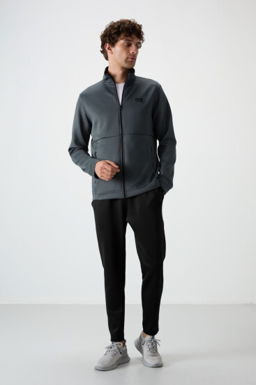 Bran Orman Yeşil - Siyah Scuba Kumaş Erkek Eşofman Takım - 85199 - Air Jones