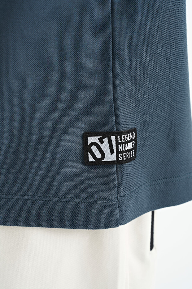 Orman Yeşili Cep Detaylı O Yaka Standart Kalıp Erkek Çocuk T-Shirt - 11120 - 7