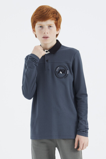 Orman Yeşili Polo Yaka Erkek Çocuk T-Shirt - 11172 