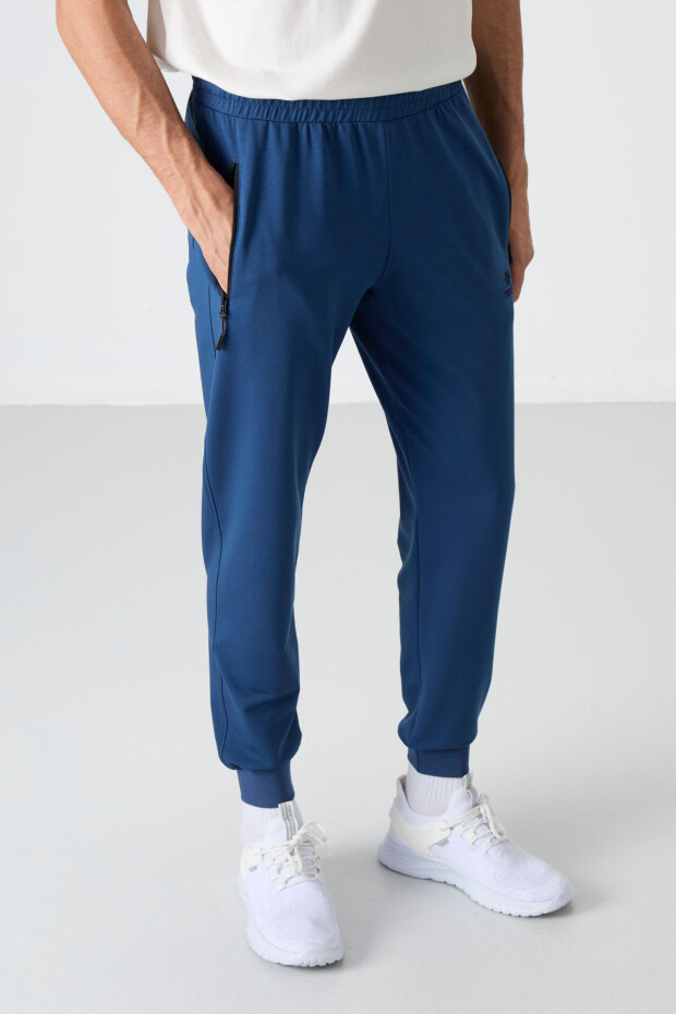 Parlament Fermuar Cepli Standart Kalıp Jogger Erkek Eşofman Alt - 84587 - 5