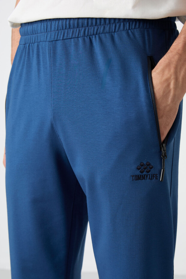 Parlament Fermuar Cepli Standart Kalıp Jogger Erkek Eşofman Alt - 84587 - 4