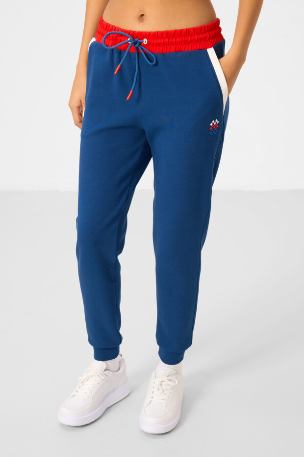 Parlament Kapüşonlu Pamuklu Renk Bloklu Kadın Eşofman Takım - 95327 - 6