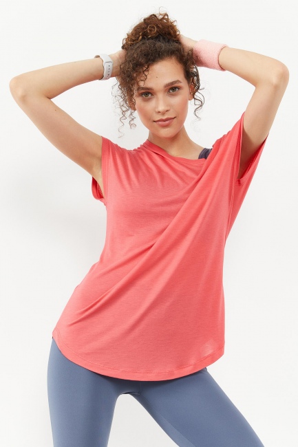 Rose Basic Kısa Kol Rahat Form O Yaka Kadın T-Shirt - 97151 