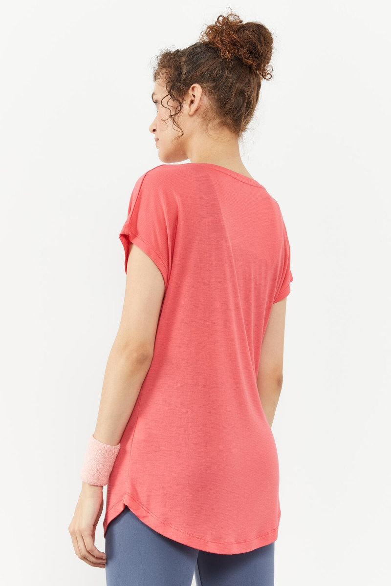 Rose Basic Kısa Kol Rahat Form O Yaka Kadın T-Shirt - 97151