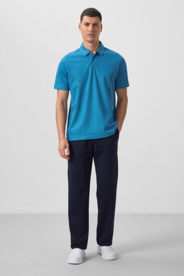 Saks Standart Kalıp Basic Polo Yaka Erkek T-Shirt - 87768 - TOMMYLIFE (1)