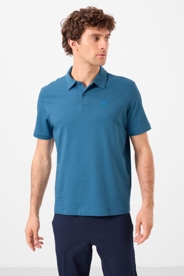 Saks Standart Kalıp Basic Polo Yaka Erkek T-Shirt - 87748 - TOMMYLIFE (1)