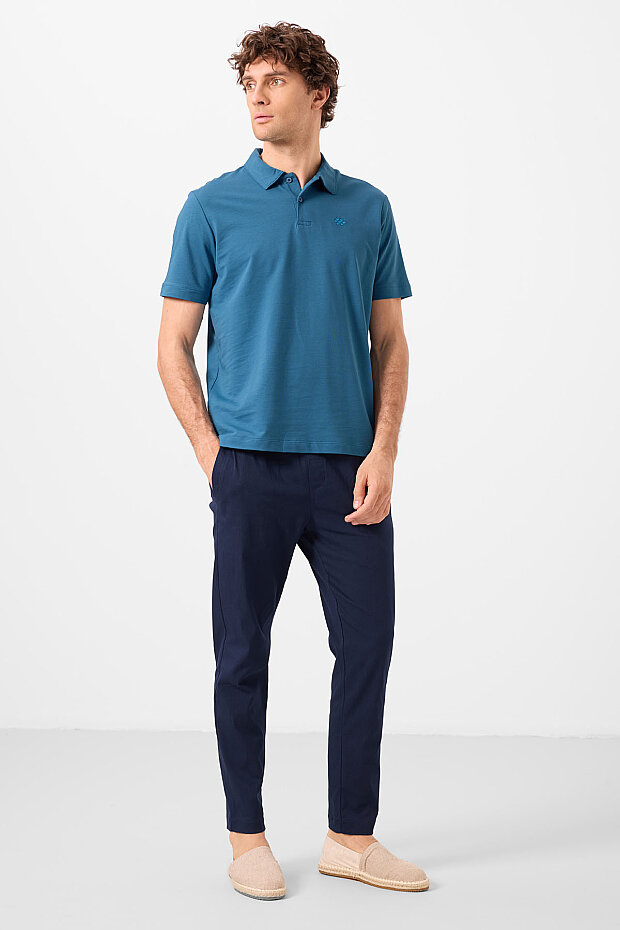 Saks Standart Kalıp Basic Polo Yaka Erkek T-Shirt - 87748 - 3