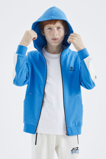 Saks Fermuarlı Erkek Çocuk Sweatshirt - 11180 