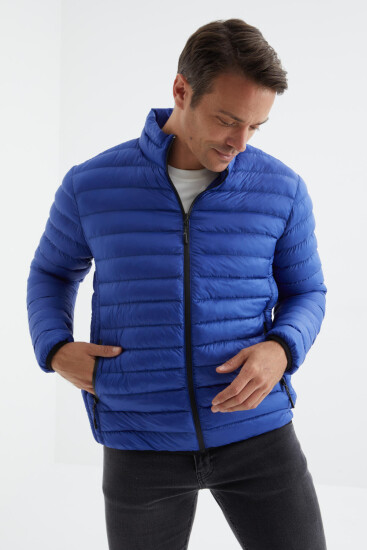 Saks Fermuarlı Standart Kalıp Soğuğa Dayanıklı Erkek Şişme Mont - 88166 - TOMMYLIFE