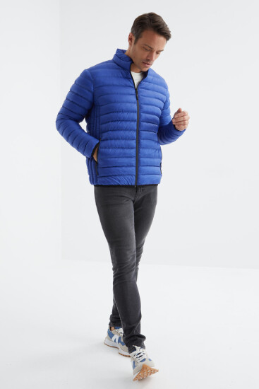 Saks Fermuarlı Standart Kalıp Soğuğa Dayanıklı Erkek Şişme Mont - 88166 - TOMMYLIFE (1)