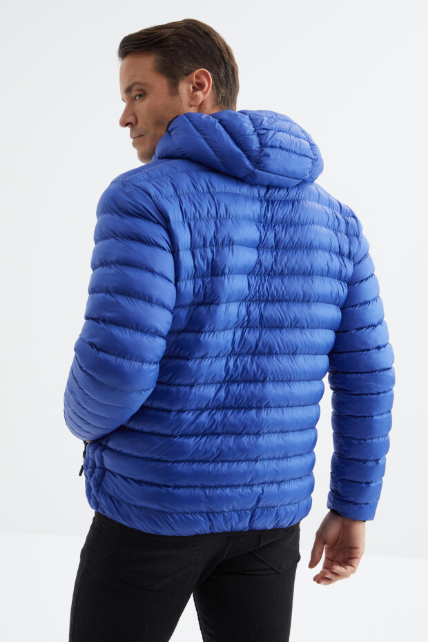 Saks Fermuarlı Standart Kalıp Soğuğa Dayanıklı Erkek Şişme Mont - 88167 - 9