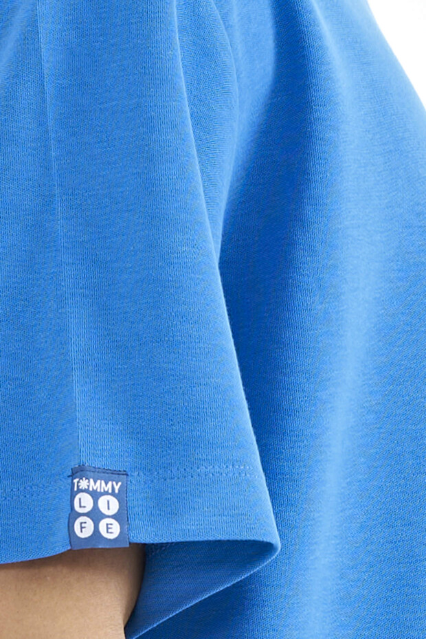 Saks Kol Arma Detaylı Basic Oversize Erkek T-Shirt - 88193 - 3